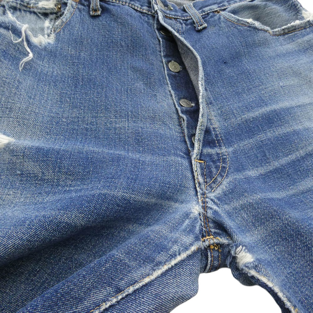 Levi's リーバイス 501XX 60s ヴィンテージ オリジナル 501 BIG E 初期 Vステッチ ボタン裏刻印 J 紙パッチ デニム パンツ ブルー系【中古】