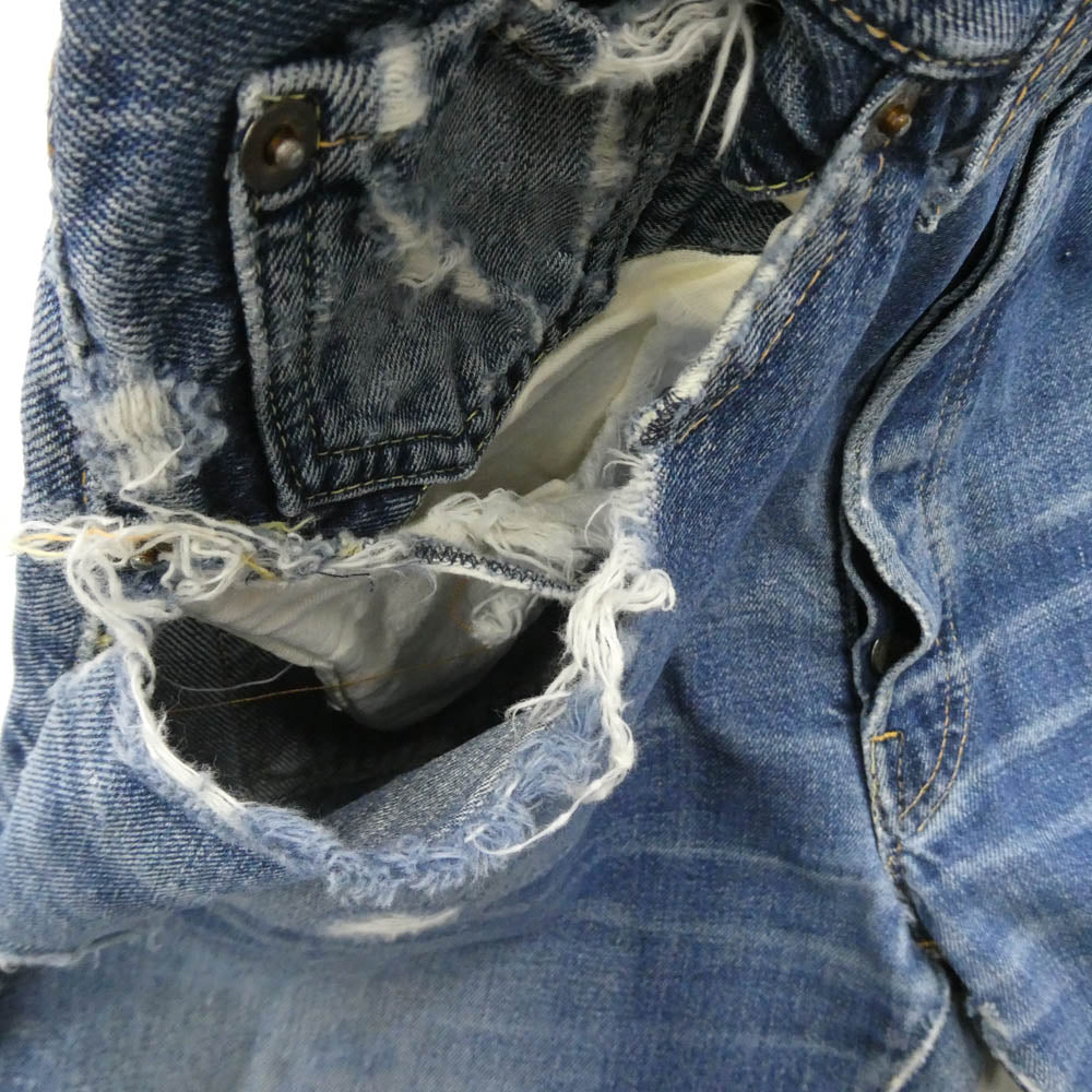 Levi's リーバイス 501XX 60s ヴィンテージ オリジナル 501 BIG E 初期 Vステッチ ボタン裏刻印 J 紙パッチ デニム パンツ ブルー系【中古】