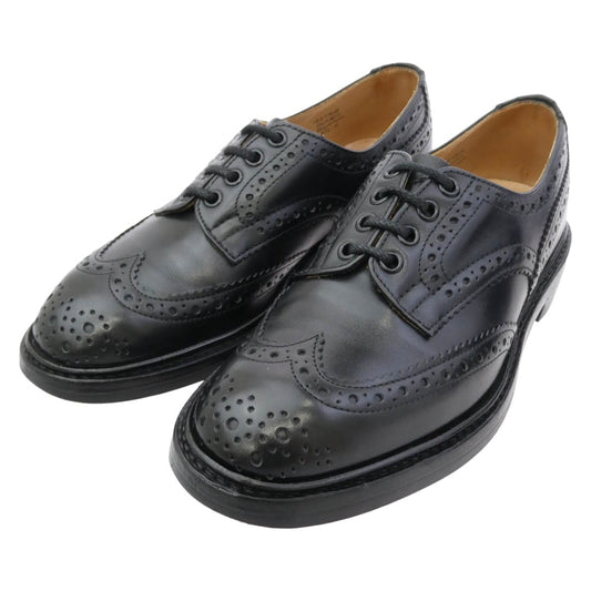 Tricker's トリッカーズ 5633110 BOURTON バートン ボックスカーフレザー ウィングチップシューズ ダイナイトソール ブラック系 UK5.5【中古】
