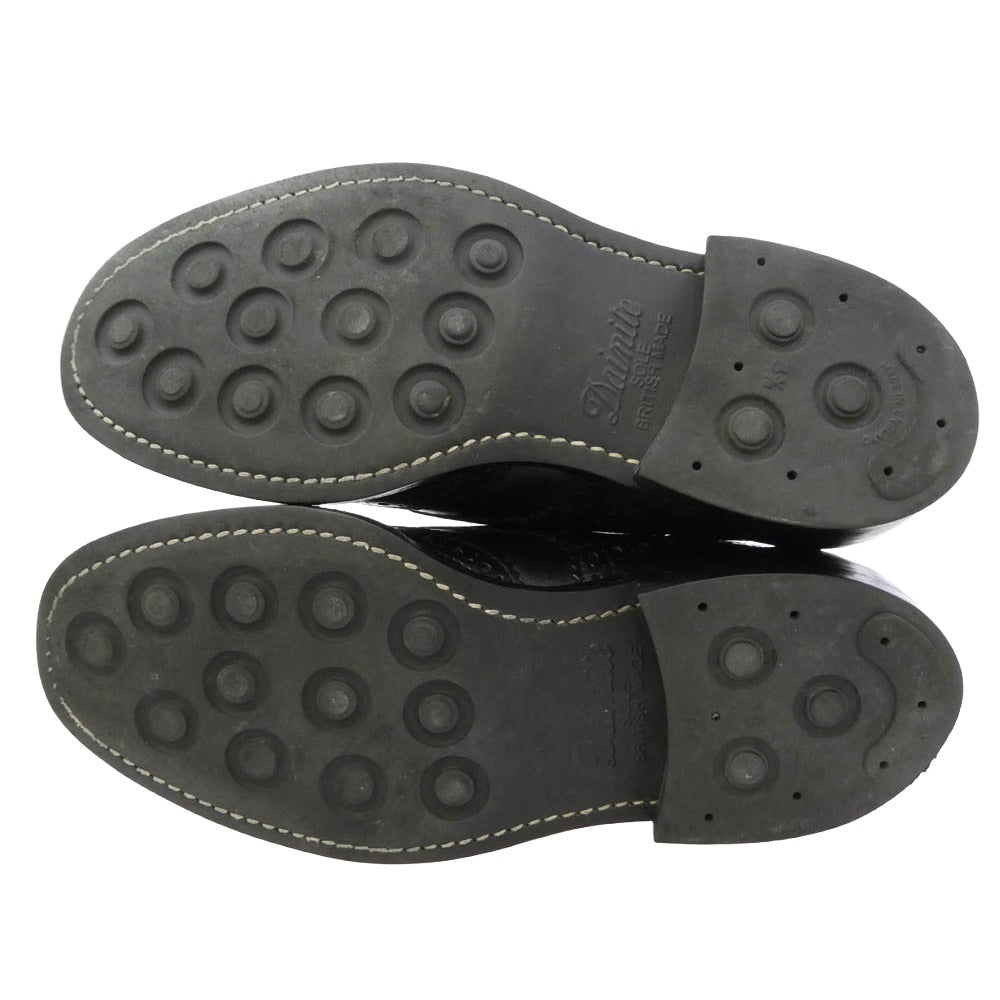 Tricker's トリッカーズ 5633110 BOURTON バートン ボックスカーフレザー ウィングチップシューズ ダイナイトソール ブラック系 UK5.5【中古】