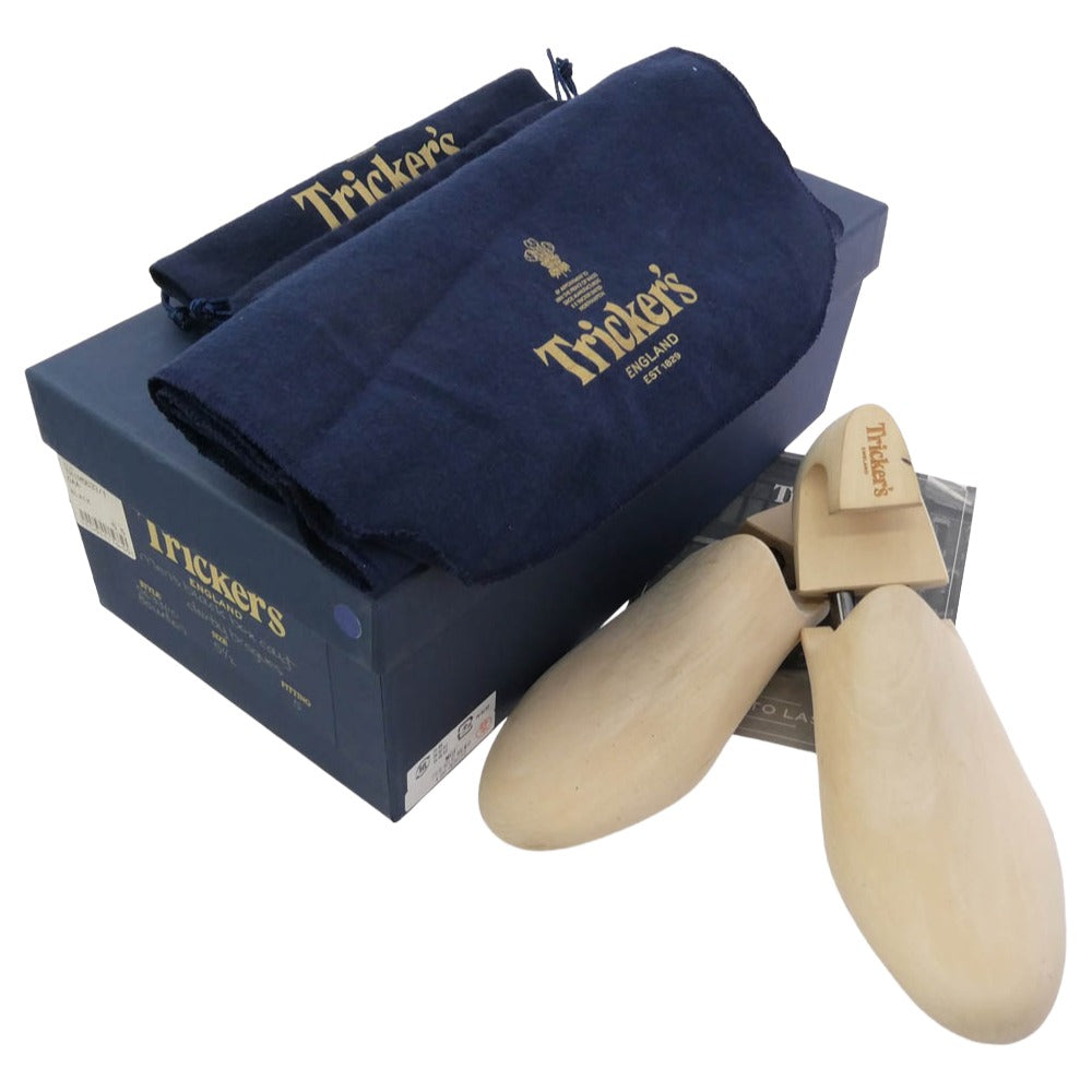 Tricker's トリッカーズ 5633110 BOURTON バートン ボックスカーフレザー ウィングチップシューズ ダイナイトソール ブラック系 UK5.5【中古】