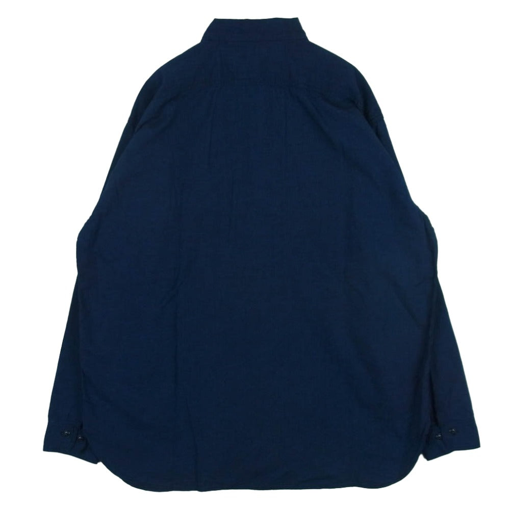 ワーカーズ DELUXE SHIRT OPEN FRONT デラックス 長袖 シャツ オープンフロント ネイビー系 Beta Chambray 16【美品】【中古】