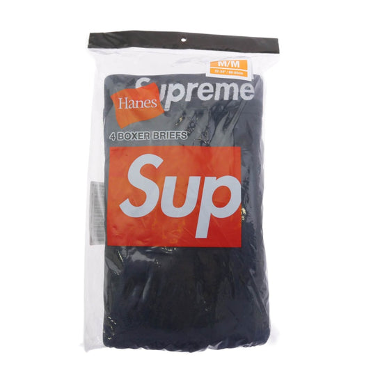 Supreme シュプリーム Hanes Boxer Briefs 4PACK ヘインズ ボクサー ブリーフ 4パックセット ブラック系 M【新古品】【未使用】【中古】