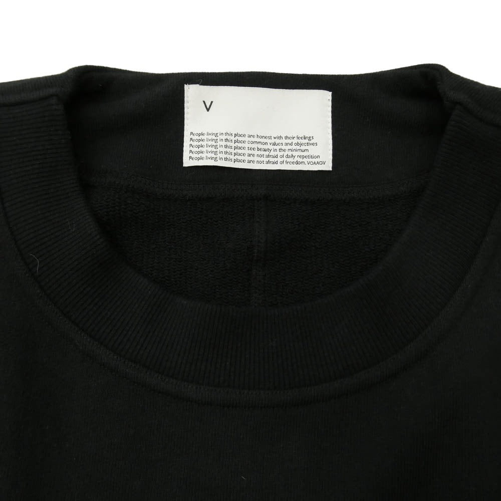 ヴォアーブ 22AW VOSW-I31 PILE KNITTING SWEAT Crew Neck Shirt プルオーバー スウェット サイズ2 ブラック系 2【中古】