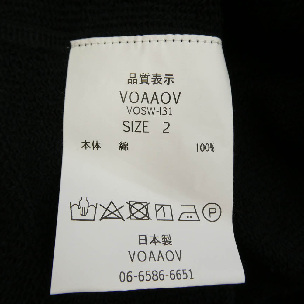 ヴォアーブ 22AW VOSW-I31 PILE KNITTING SWEAT Crew Neck Shirt プルオーバー スウェット サイズ2 ブラック系 2【中古】