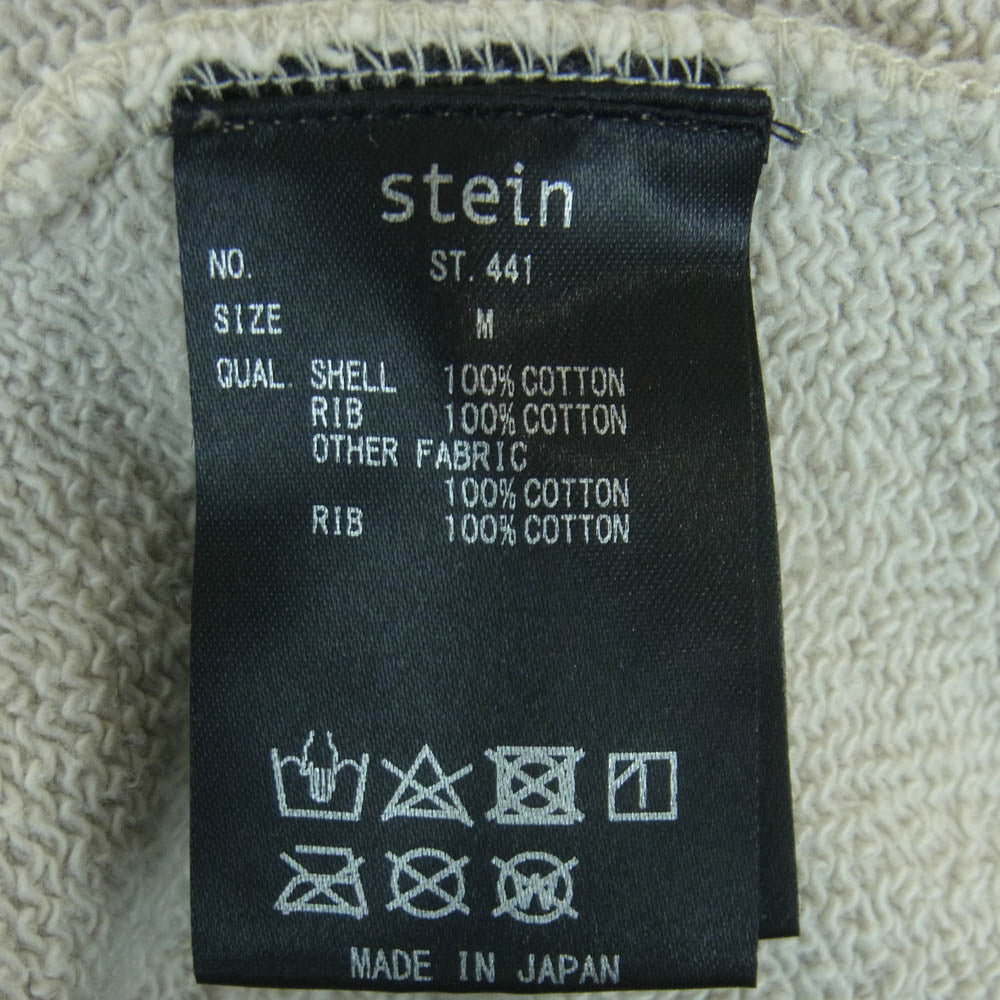 ssstein シュタイン 22AW ST.441 OVERSIZED REBUILD SWEAT LS CONTRUSTIVE プリント ダメージ ブリーチ 加工 オーバーサイズ シルエット スウェット グレイッシュベージュ系 M【中古】