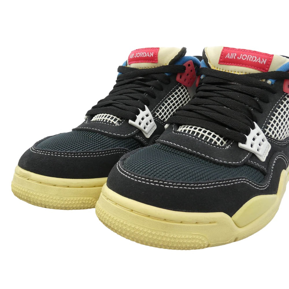 NIKE ナイキ 20AW DC9533-001 × UNION ユニオン Air Jordan 4 Off Noir ユニオン エアジョーダン4 オフノワール ローカット スニーカー ブラック系 27.5cm【中古】