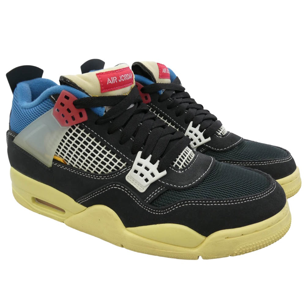 NIKE ナイキ 20AW DC9533-001 × UNION ユニオン Air Jordan 4 Off Noir ユニオン エアジョーダン4 オフノワール ローカット スニーカー ブラック系 27.5cm【中古】