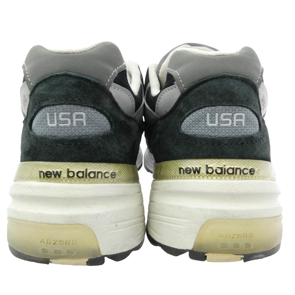 NEW BALANCE ニューバランス M992EB Made in USA 21年製 992 Black スエード メッシュ スニーカー ブラック系 27.5cm【中古】