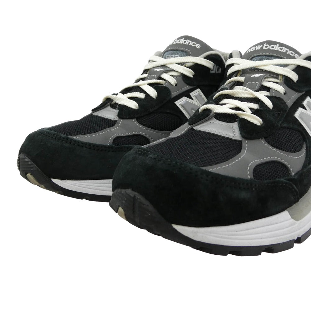 NEW BALANCE ニューバランス M992EB Made in USA 21年製 992 Black スエード メッシュ スニーカー ブラック系 27.5cm【中古】