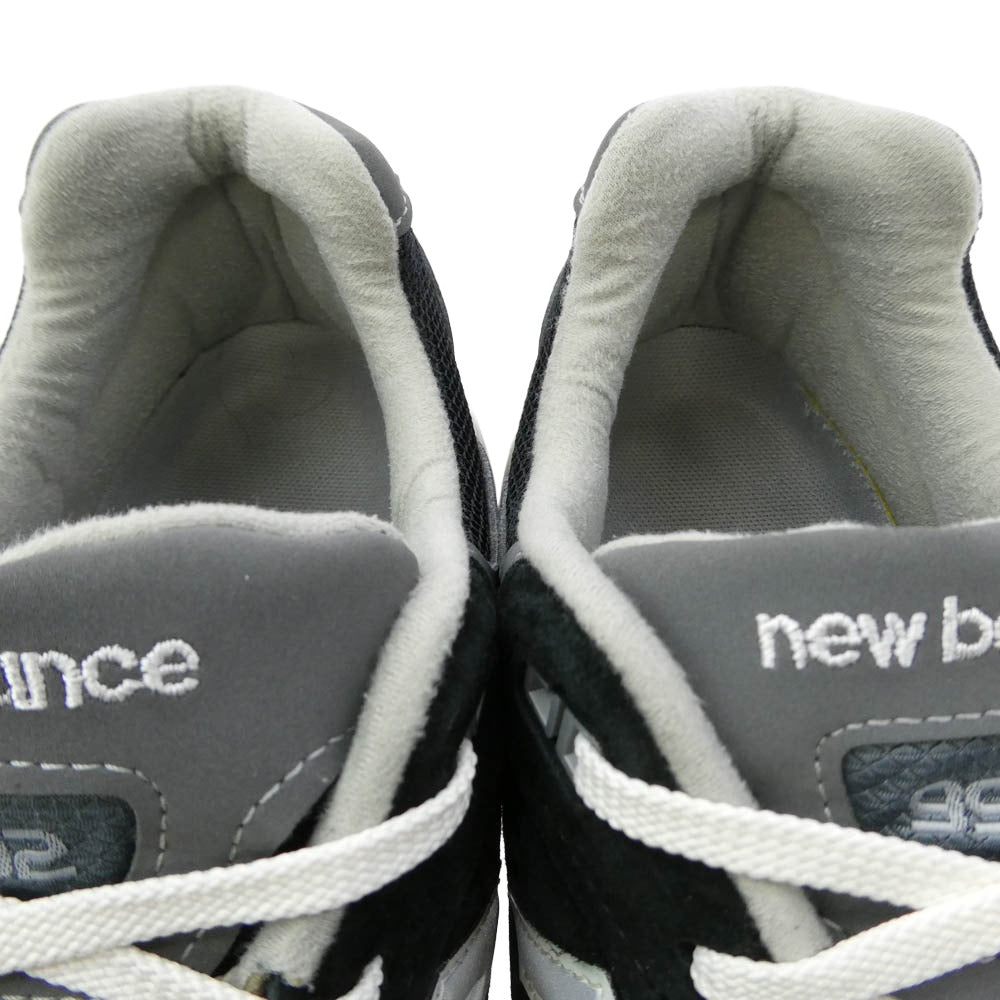 NEW BALANCE ニューバランス M992EB Made in USA 21年製 992 Black スエード メッシュ スニーカー ブラック系 27.5cm【中古】