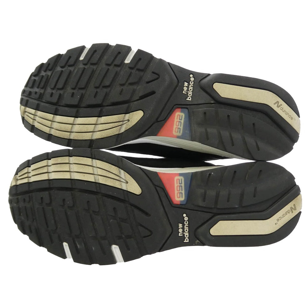 NEW BALANCE ニューバランス M992EB Made in USA 21年製 992 Black スエード メッシュ スニーカー ブラック系 27.5cm【中古】