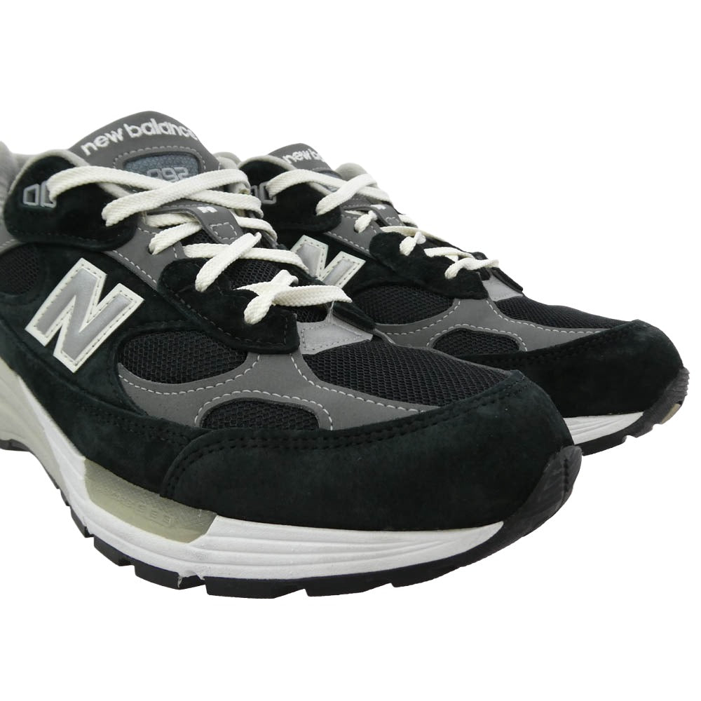NEW BALANCE ニューバランス M992EB Made in USA 21年製 992 Black スエード メッシュ スニーカー ブラック系 27.5cm【中古】