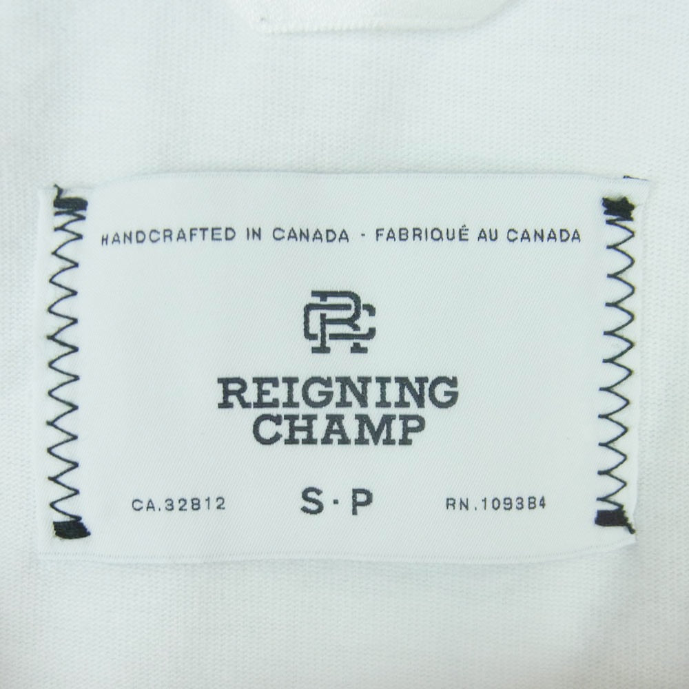 REIGNING CHAMP レイニングチャンプ クルーネック 長袖 Tシャツ カットソー ホワイト系 S【中古】