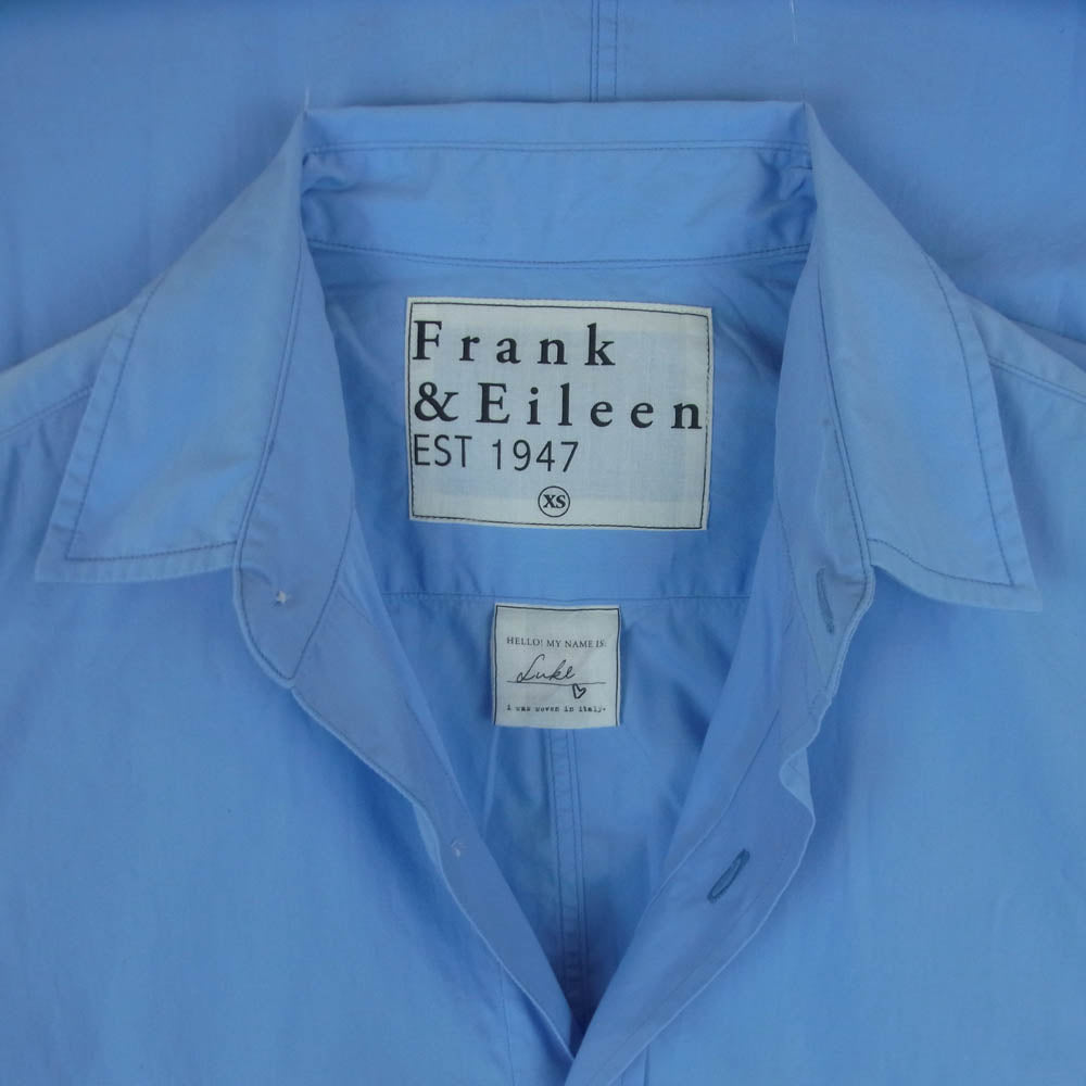 Frank&Eileen フランクアンドアイリーン 3620700149 JP LUKE イタリアンファブリック ジャパンルーク コットンポプリン 長袖 シャツ ライトブルー系 XS【中古】