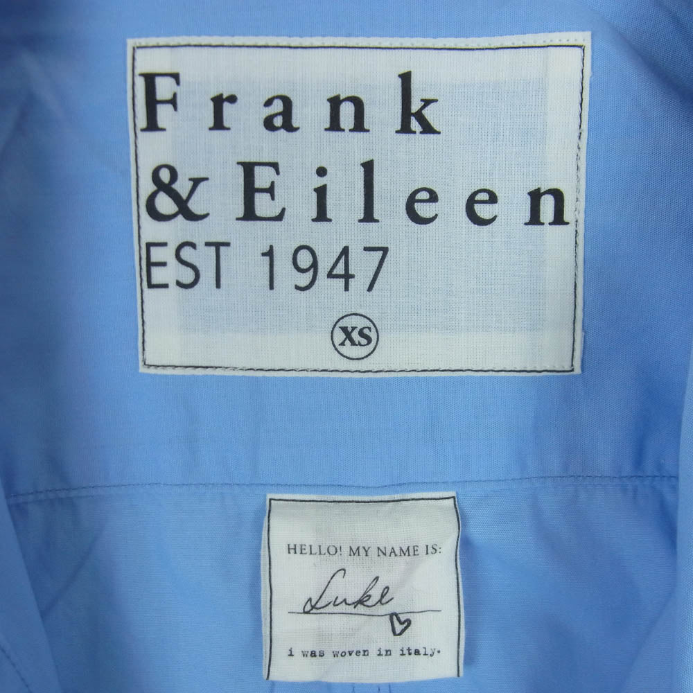 Frank&Eileen フランクアンドアイリーン 3620700149 JP LUKE イタリアンファブリック ジャパンルーク コットンポプリン 長袖 シャツ ライトブルー系 XS【中古】