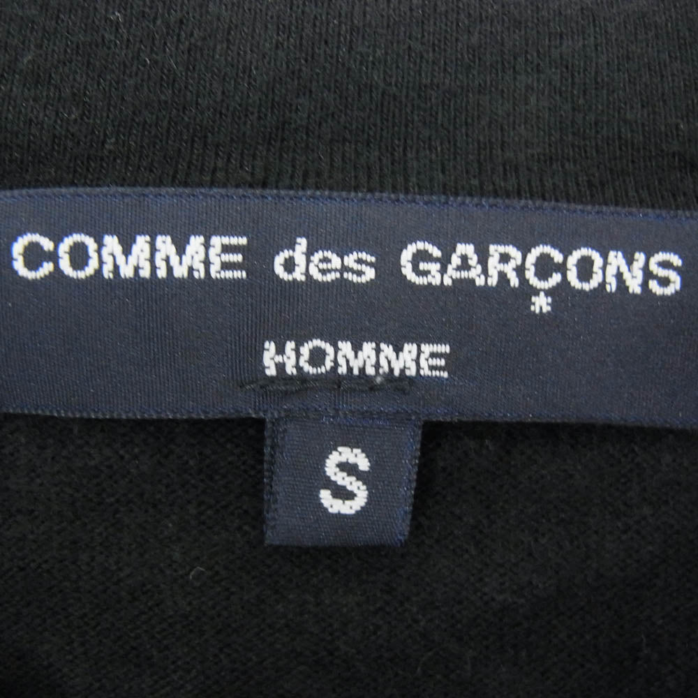 COMME des GARCONS HOMME コムデギャルソンオム AD2023 HM-T013 CdGH コットン天竺 綿ポケット TEE クルーネック 半袖 Tシャツ カットソー ブラック系 S【中古】