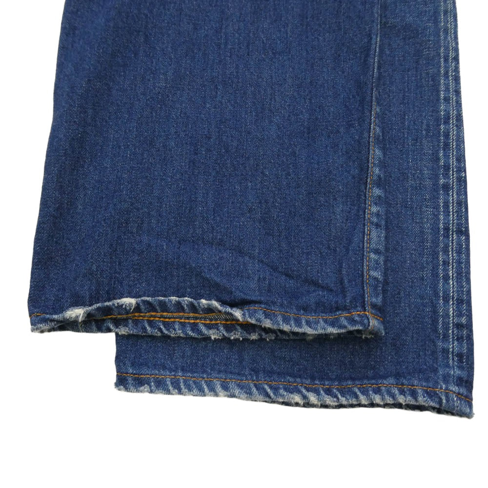 Ron Herman ロンハーマン 3720600017 DENIM デニムライン ダメージ加工 ボタンフライ ストレート デニムパンツ ジーンズ インディゴブルー系 30【中古】