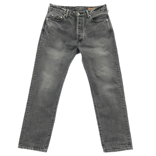 Ron Herman ロンハーマン 3820600022 Kennedy straight denim pants ケネディー ボタンフライ ストレート デニムパンツ ジーンズ ブラック系 29【中古】