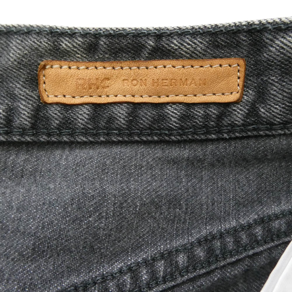 Ron Herman ロンハーマン 3820600022 Kennedy straight denim pants ケネディー ボタンフライ ストレート デニムパンツ ジーンズ ブラック系 29【中古】
