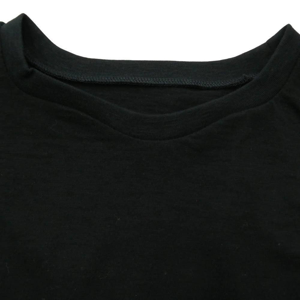 UNDERCOVER アンダーカバー 26SS UC1F1803-2 Slub cotton T-shirt 素材切替 背面ビックタグ スラブコットン Tシャツ 半袖カットソー ブラック系 2【美品】【中古】
