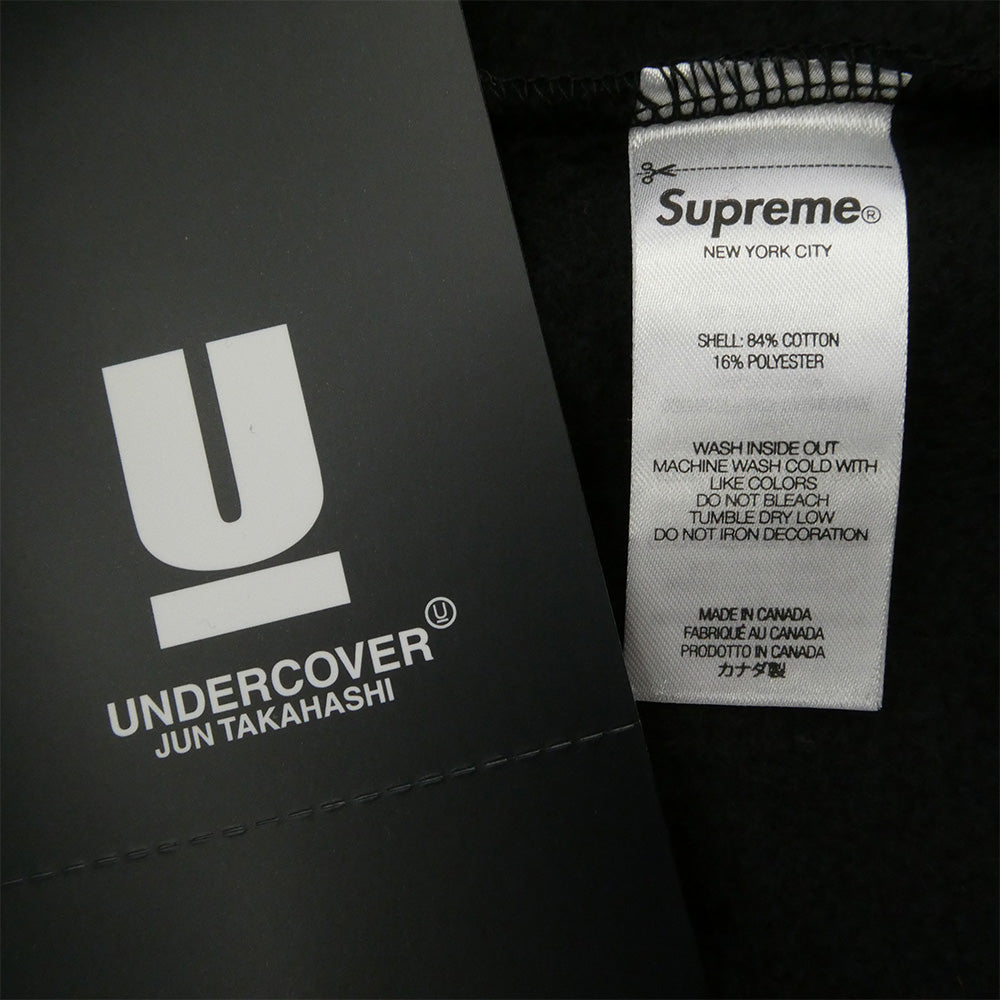 Supreme シュプリーム 23SS SP1C4801 × UNDERCOVER アンダーカバー Anti You Hooded Sweatshirt アンティ ユー フーディー スウェットシャツ プルオーバーパーカー ブラック系 L【極上美品】【中古】