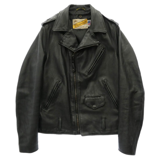 schott ショット x AMERICAN RAG CIE アメリカンラグシー 別注 613 ワンスター レザー ダブル ライダース ジャケット ブラック系 38【中古】
