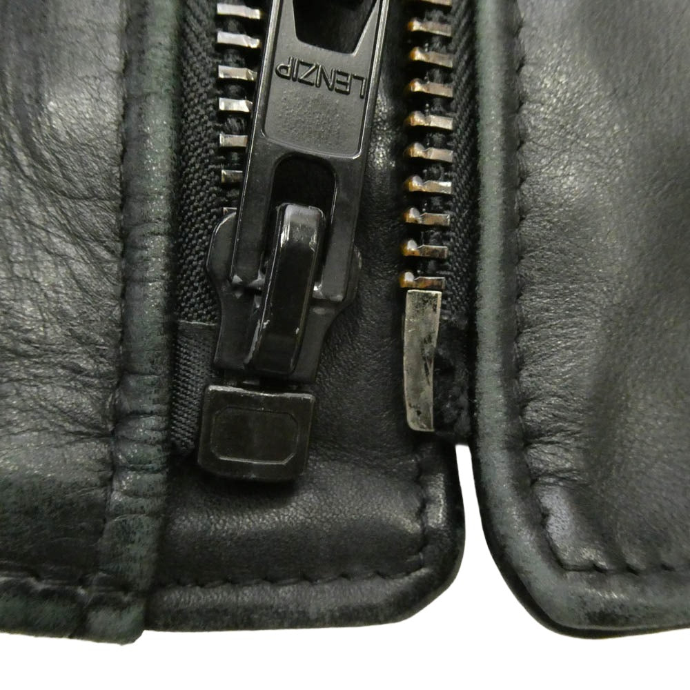 schott ショット x AMERICAN RAG CIE アメリカンラグシー 別注 613 ワンスター レザー ダブル ライダース ジャケット ブラック系 38【中古】
