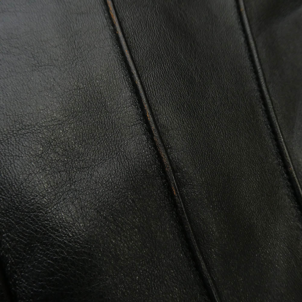 DAPPER'S ダッパーズ LOT1516 茶芯 30s Style Leather Sports Jacket レザー スポーツ ジャケット ブラック系 38【美品】【中古】
