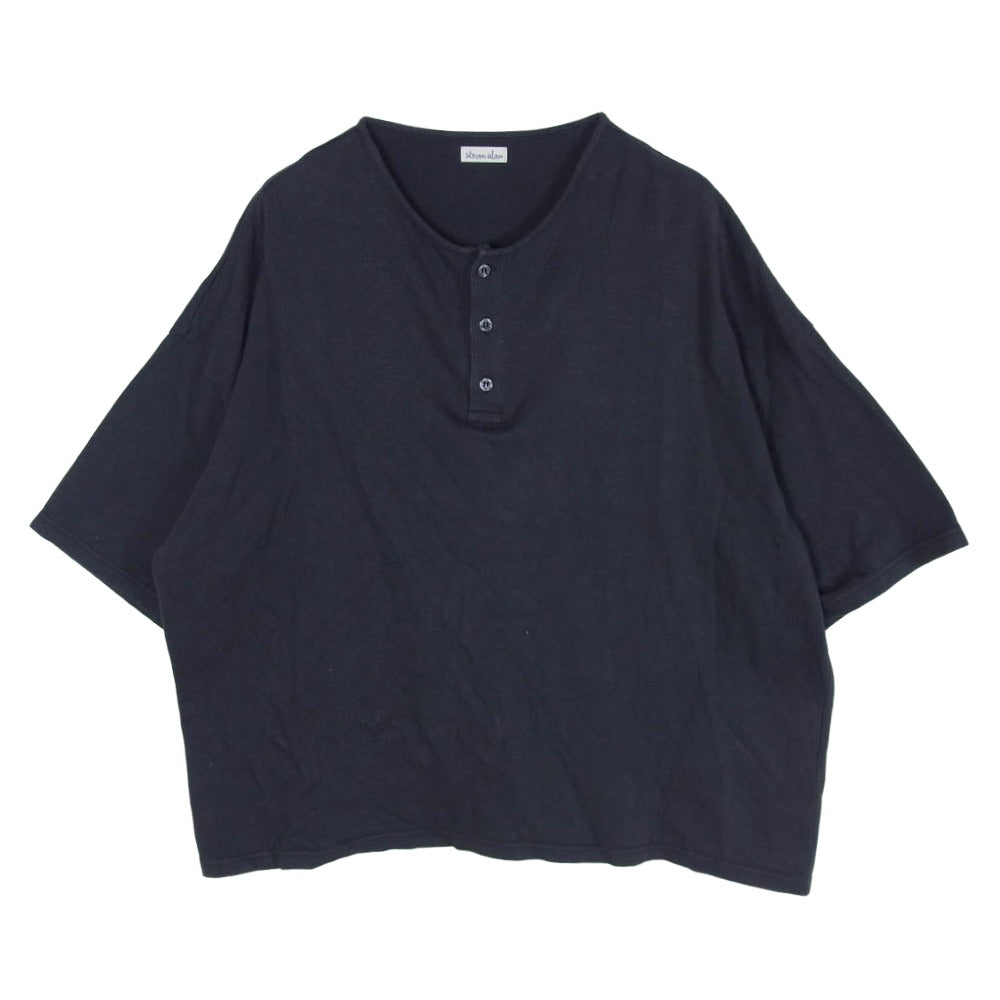 スティーブンアラン 8117-299-0358 ヘンリーネック Tシャツ 半袖カットソー ブラック系 S【中古】
