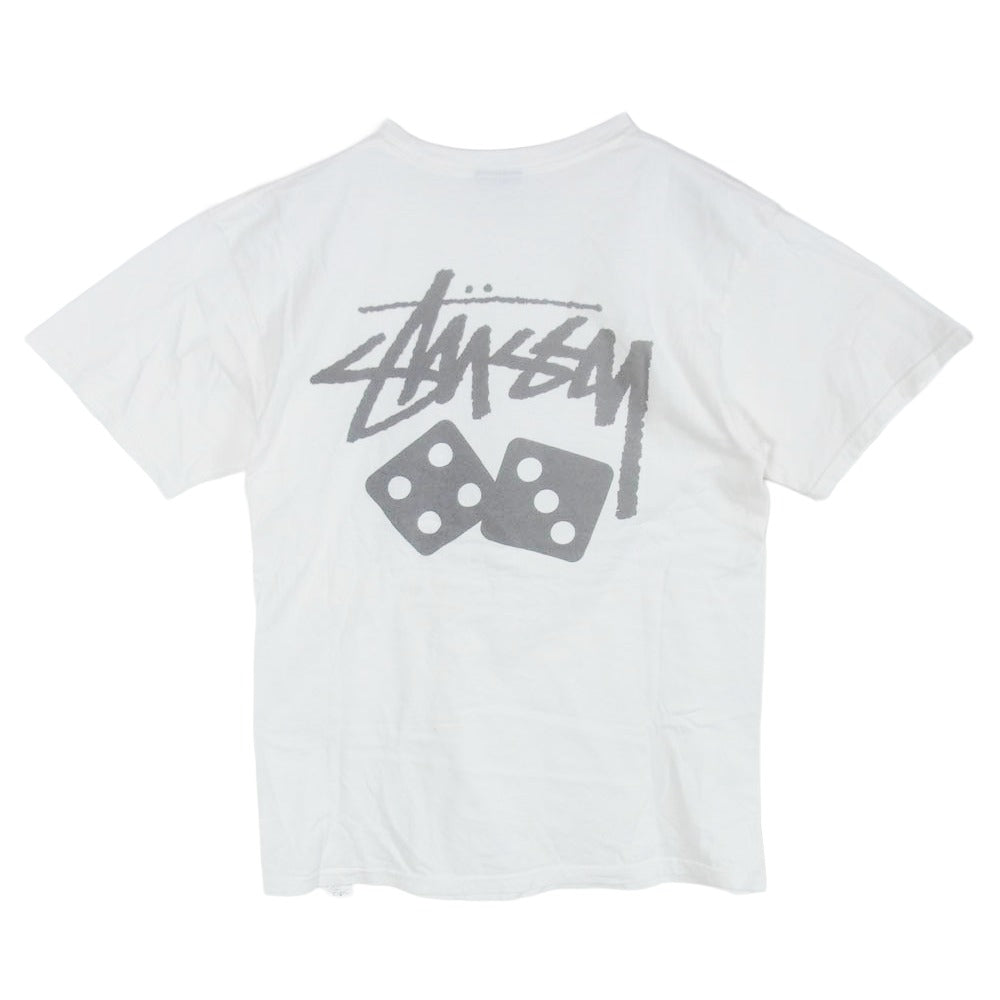 STUSSY ステューシー ダイスプリント Tシャツ 半袖カットソー ホワイト系 M【中古】