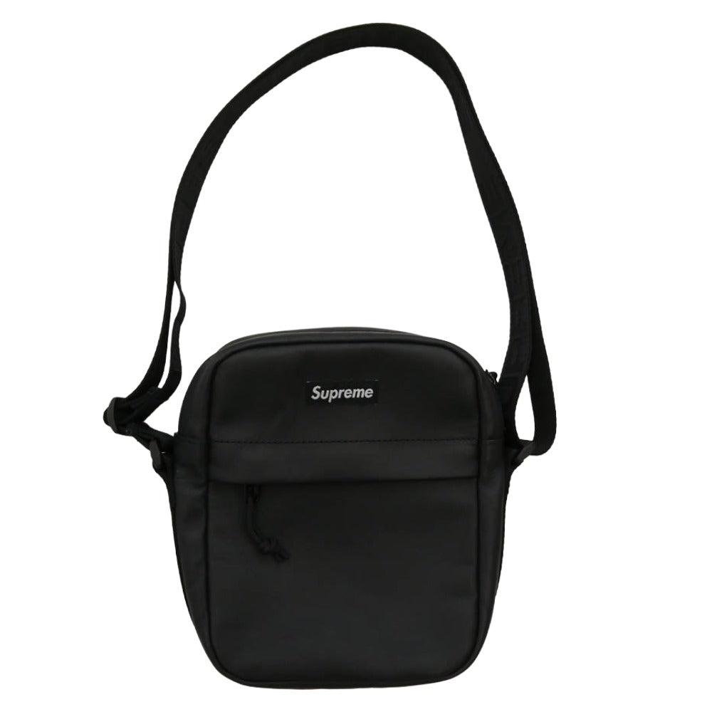 Supreme シュプリーム 23AW Leather Shoulder Bag レザー スモール ボックス ロゴ ショルダー バッグ ブラック系【中古】
