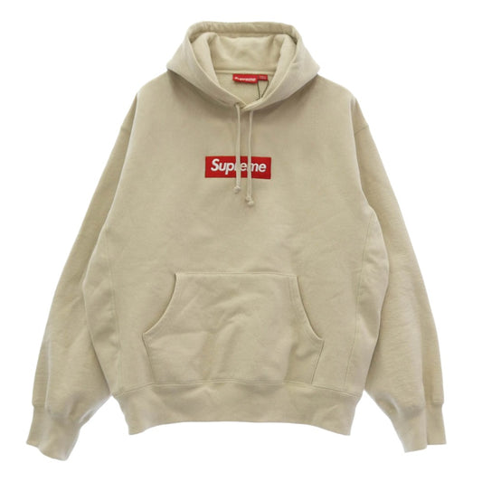 Supreme シュプリーム 24AW Box Logo Hooded Sweatshirt ボックスロゴ フーデッド スウェット パーカー ベージュ L ベージュ系 L【美品】【中古】
