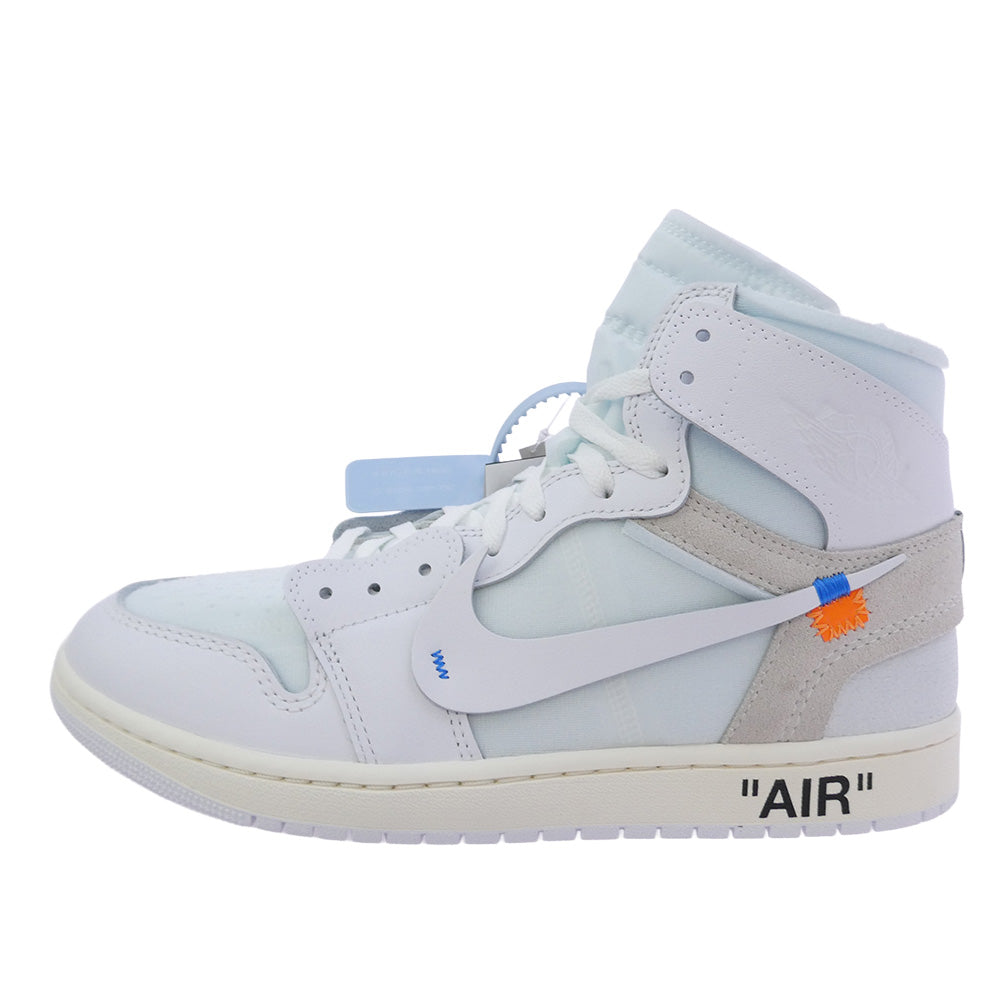 NIKE ナイキ AA3834-100 × Virgil Abloh Archive V.A.A. Air Jordan 1 Retro High OG Alaska 【フェイクバスターズ鑑定済】ヴァージルアブローアーカイブ エアジョーダン1 レトロ ハイ OG アラスカ ハイカット スニーカー ホワイト系 ライトブルー系 28.5cm【新古品】【未使用】【中古】