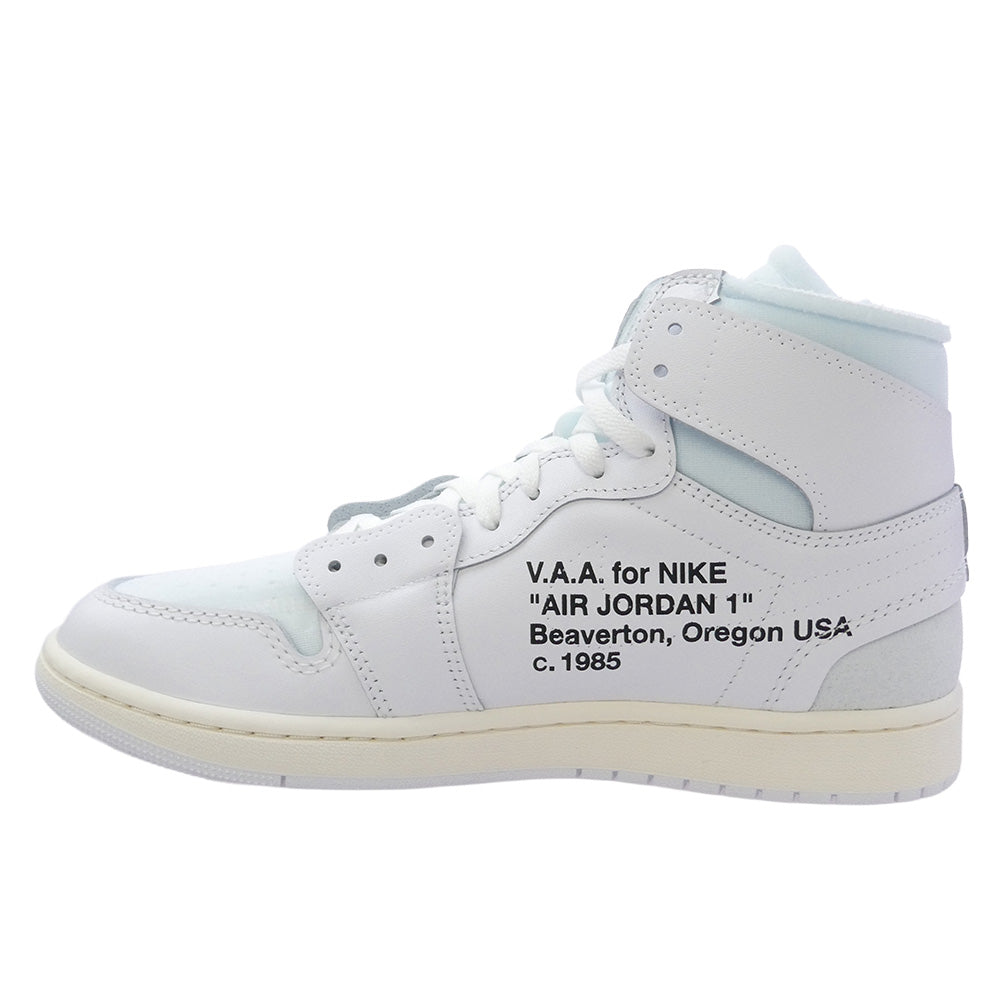 NIKE ナイキ AA3834-100 × Virgil Abloh Archive V.A.A. Air Jordan 1 Retro High OG Alaska 【フェイクバスターズ鑑定済】ヴァージルアブローアーカイブ エアジョーダン1 レトロ ハイ OG アラスカ ハイカット スニーカー ホワイト系 ライトブルー系 28.5cm【新古品】【未使用】【中古】