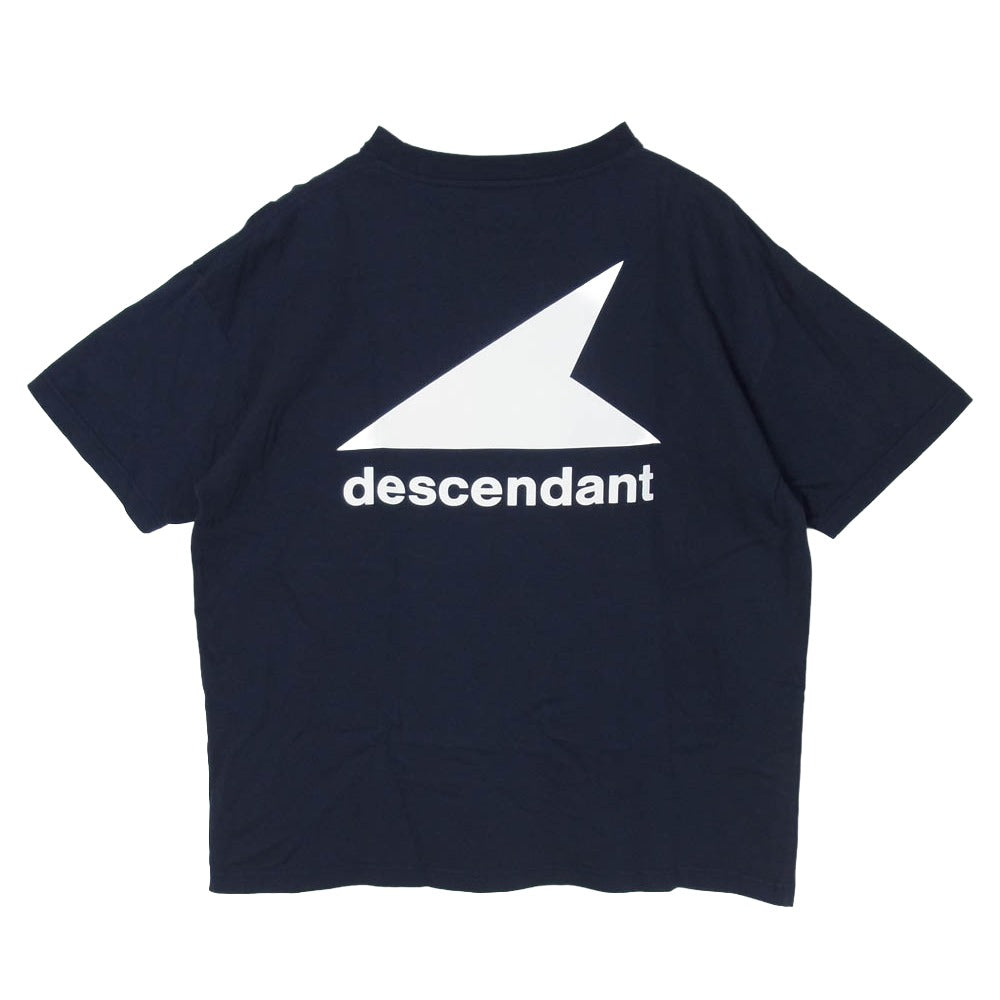 DESCENDANT ディセンダント 241ATDS-CSM33 CETUS ORGANIC COTTON CROP SS 半袖Tシャツ ネイビー系 1【中古】