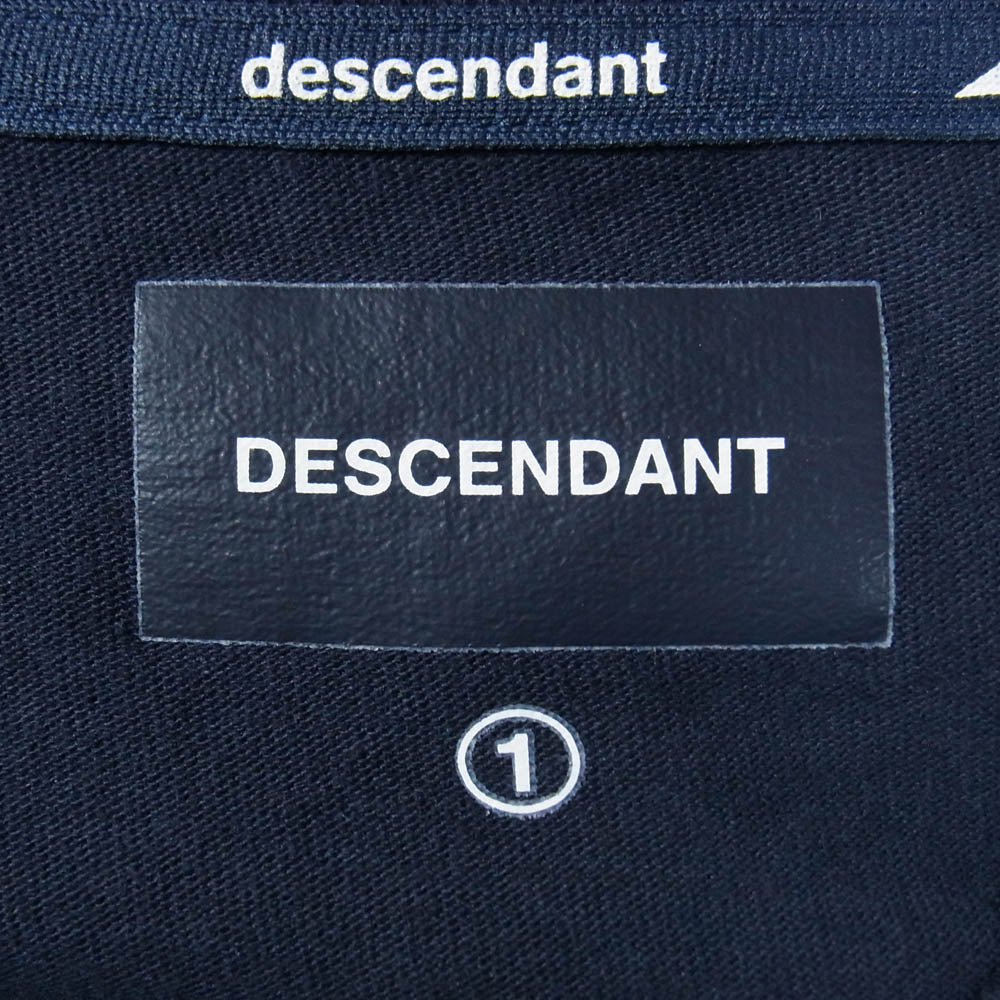 DESCENDANT ディセンダント 241ATDS-CSM33 CETUS ORGANIC COTTON CROP SS 半袖Tシャツ ネイビー系 1【中古】
