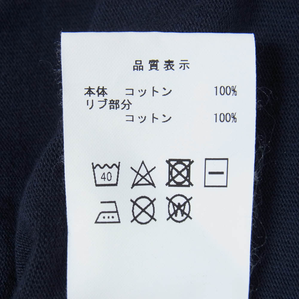 DESCENDANT ディセンダント 241ATDS-CSM33 CETUS ORGANIC COTTON CROP SS 半袖Tシャツ ネイビー系 1【中古】