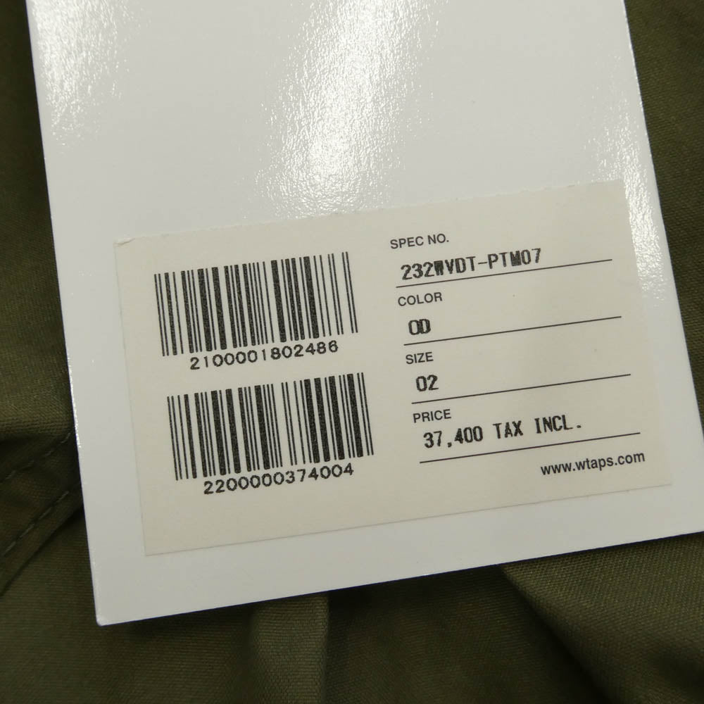 WTAPS ダブルタップス 23AW 232WVDT-PTM07 TROUSERS CARGO PANTS カーゴ パンツ モスグリーン系 02【中古】