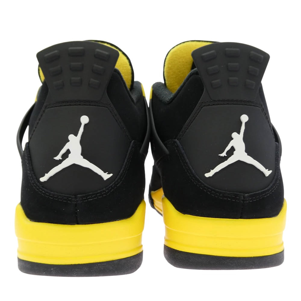 NIKE ナイキ 23SS DH6927-017 Air Jordan 4 Retro Thunder 【フェイクバスターズ鑑定済】 エアジョーダン4 2023 サンダー レトロ ハイカットスニーカー ブラック系 27.5cm【極上美品】【中古】