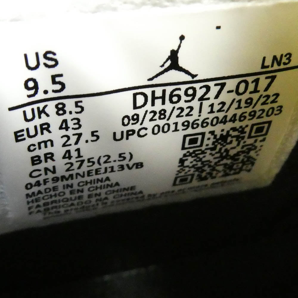 NIKE ナイキ 23SS DH6927-017 Air Jordan 4 Retro Thunder 【フェイクバスターズ鑑定済】 エアジョーダン4 2023 サンダー レトロ ハイカットスニーカー ブラック系 27.5cm【極上美品】【中古】