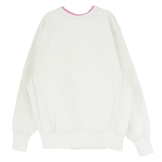 Champion チャンピオン 90s 刺繍タグ 二重襟 クルーネック 長袖 スウェット ホワイト系 XL【中古】