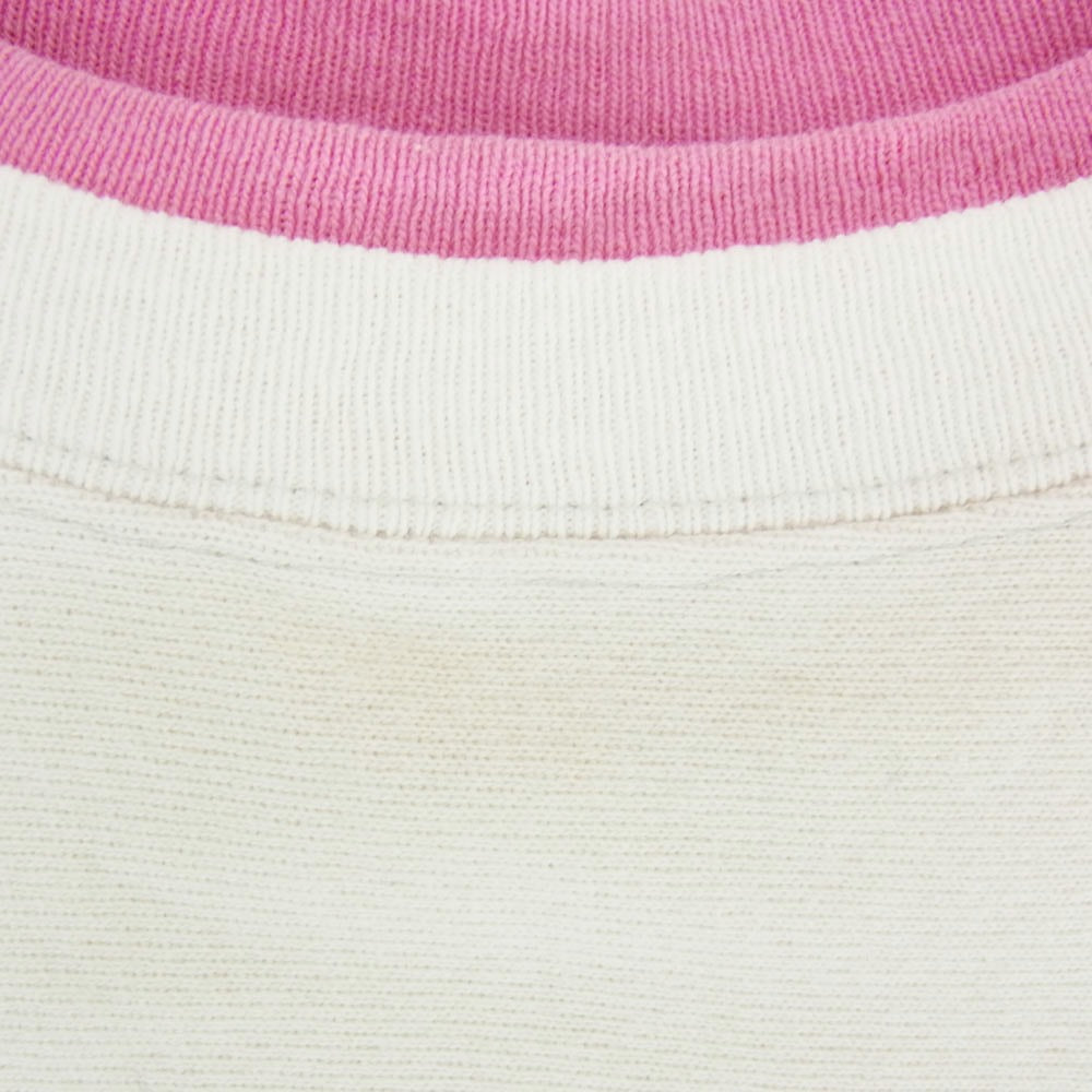 Champion チャンピオン 90s 刺繍タグ 二重襟 クルーネック 長袖 スウェット ホワイト系 XL【中古】