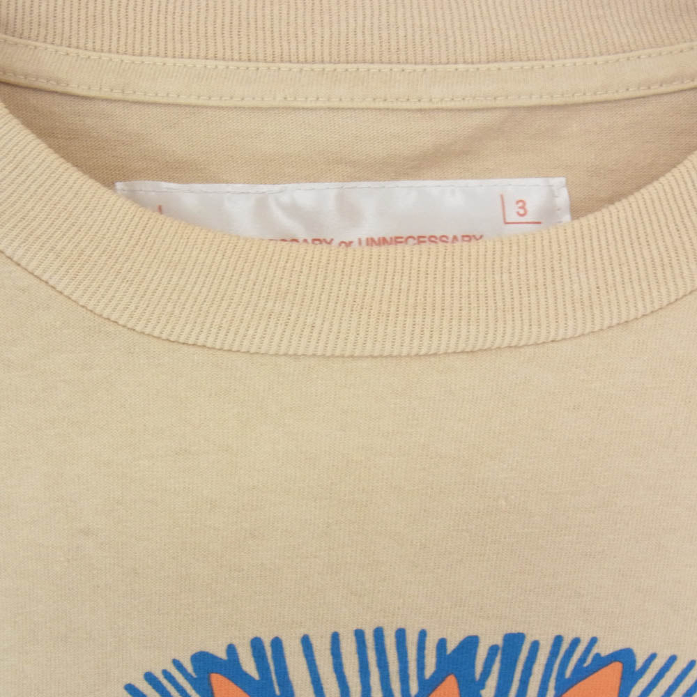 ネセサリーオアアンネセサリー FLORIDA フロリダ クルーネック 半袖 Tシャツ ブラウン系 L【中古】