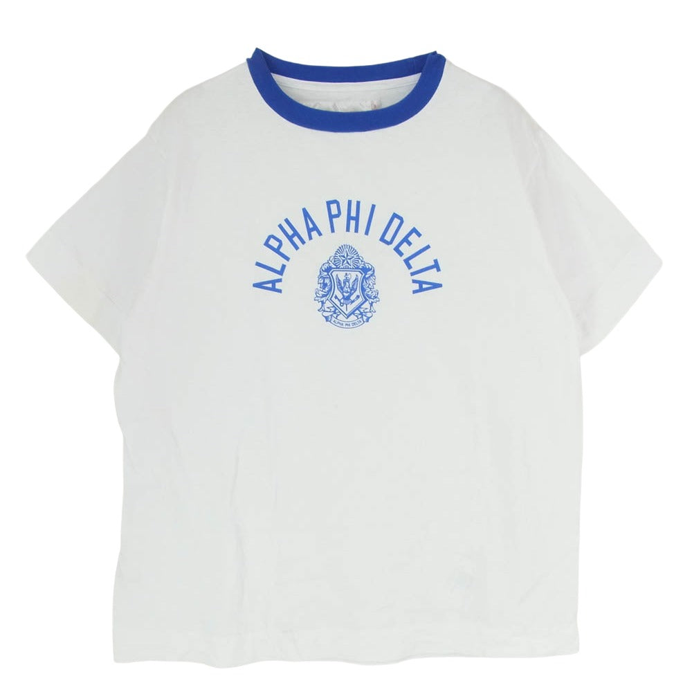 ネセサリーオアアンネセサリー ALPHA リンガー クルーネック 半袖 Tシャツ ホワイト系 L【中古】