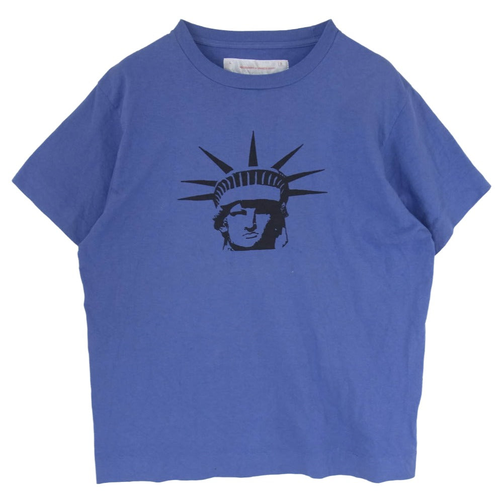 ネセサリーオアアンネセサリー STATUE OF LIBERTY ステートオブリバティ 自由の女神 クルーネック 半袖 Tシャツ パープル系 L【中古】