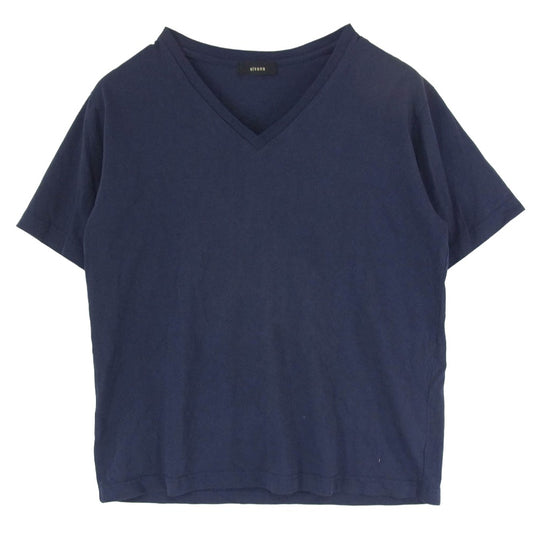 ALVANA アルヴァナ 天竺 VショートスリーブT Vネック 半袖 Tシャツ ネイビー系 2【中古】