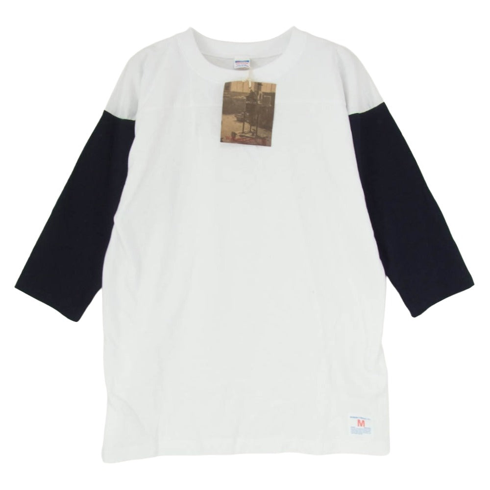 ワーカーズ FOOTBALL T SOLID フッドボール Tシャツ カットソー 2TONE ブラック系 M【中古】