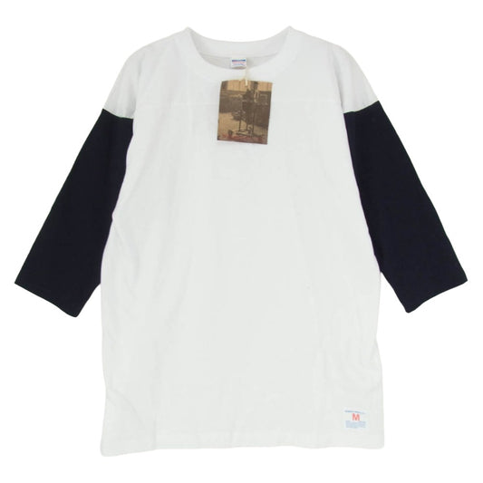 ワーカーズ FOOTBALL T SOLID フッドボール Tシャツ カットソー 2TONE ブラック系 M【中古】