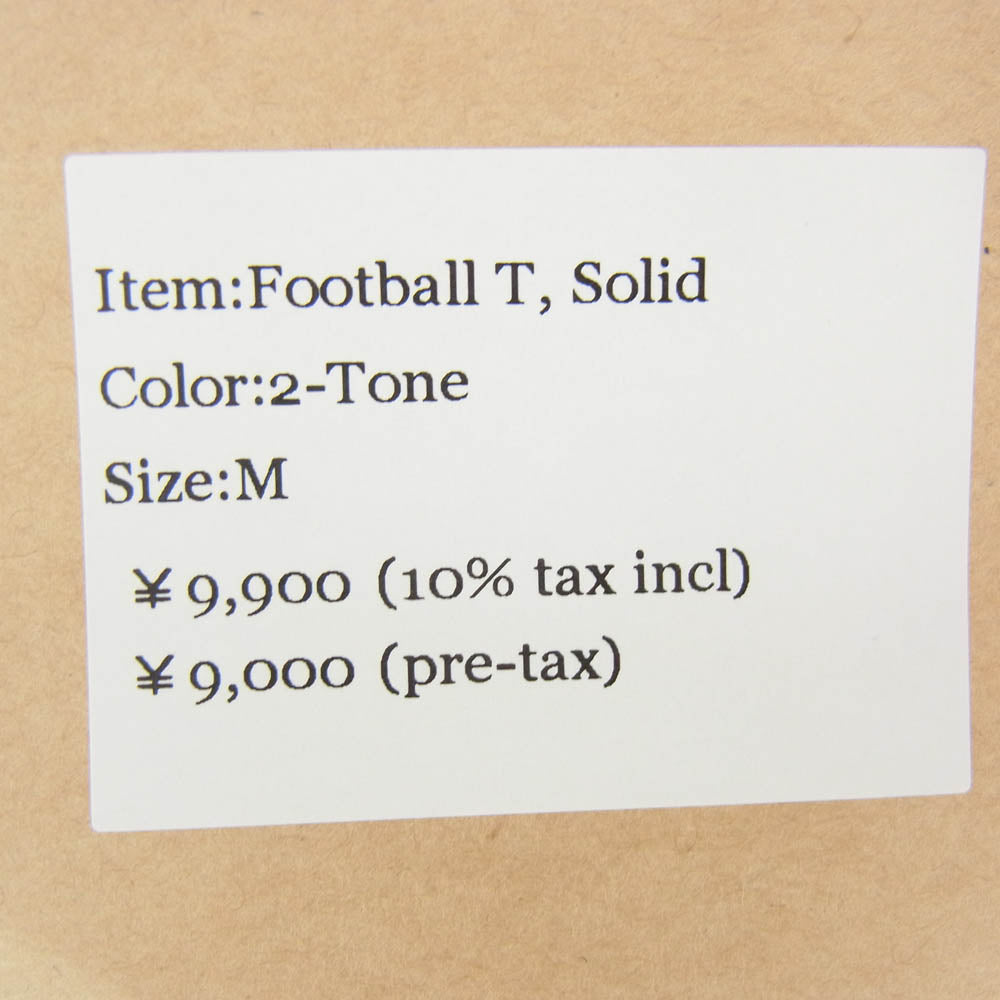 ワーカーズ FOOTBALL T SOLID フッドボール Tシャツ カットソー 2TONE ブラック系 M【中古】
